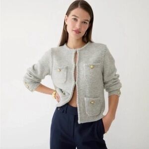 J.Crew women’s Odette sweater lady jacket cardigan size M preppy